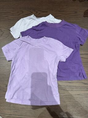 Little Bipsy Short Sleeve Tee Trio - Lavender, Purple, White